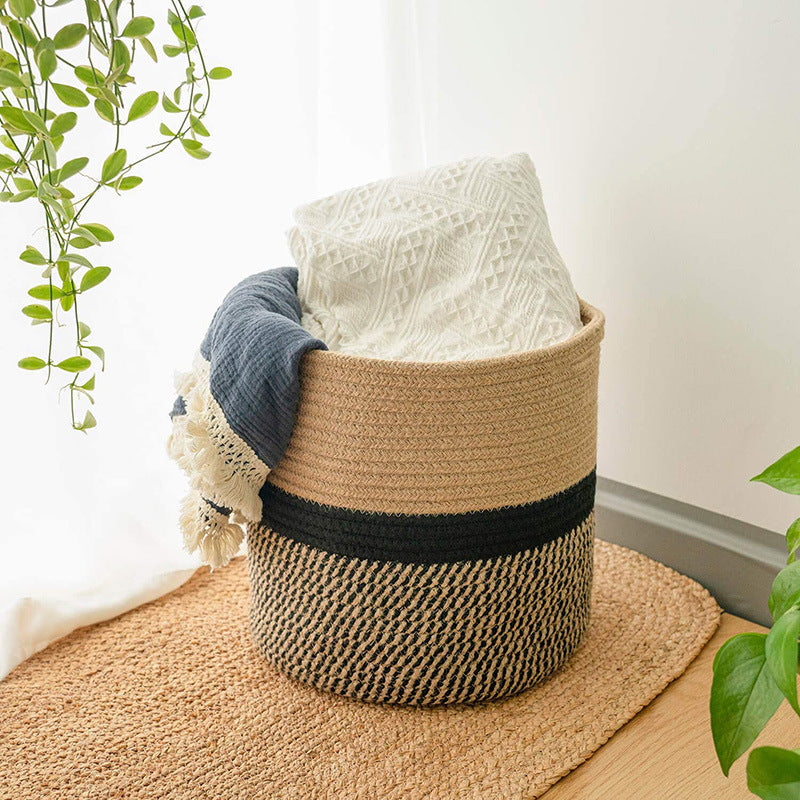 Cotton Rope Woven Flower Pot Storage Basket Flower