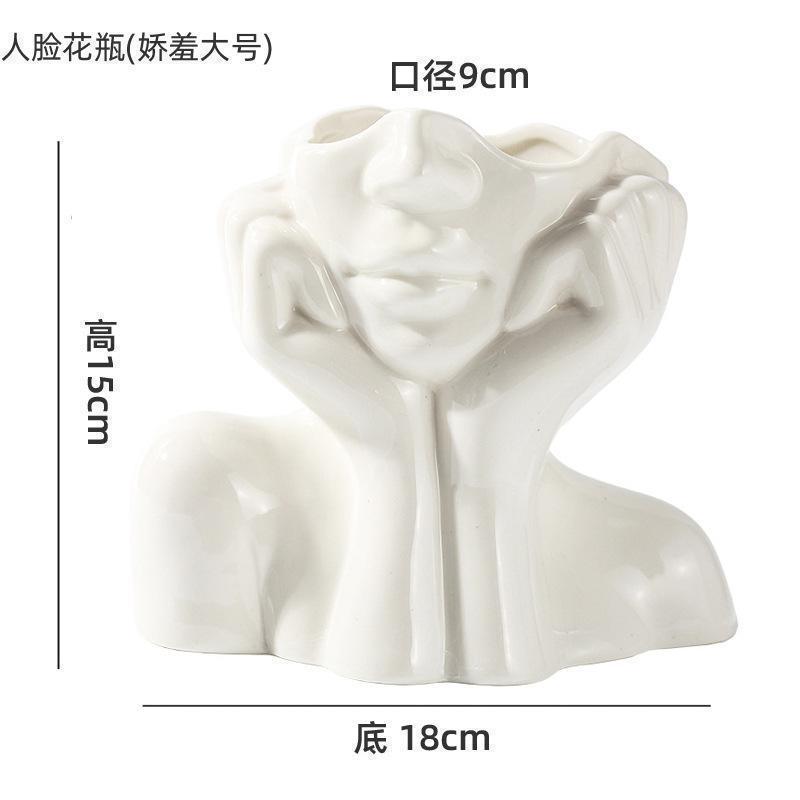 Human Body Ceramic Vase Human Shape Art Vase Nordic