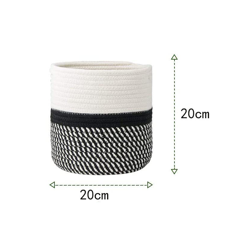 Cotton Rope Woven Flower Pot Storage Basket Flower