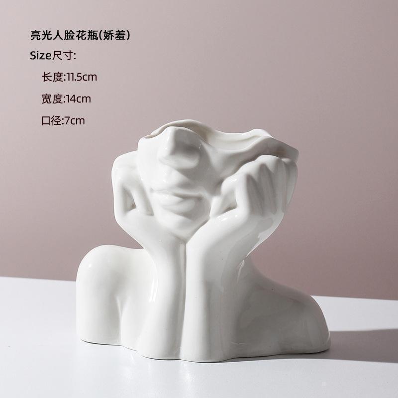 Human Body Ceramic Vase Human Shape Art Vase Nordic