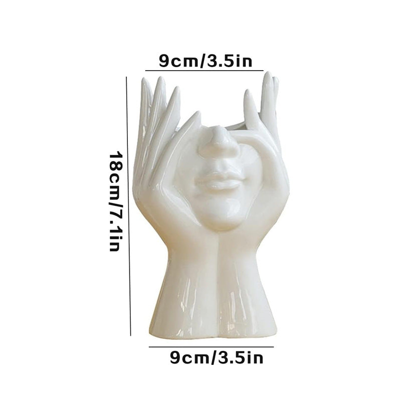 Human Body Ceramic Vase Human Shape Art Vase Nordic