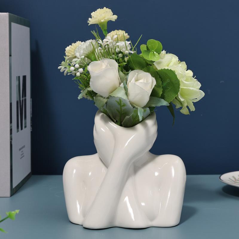 Human Body Ceramic Vase Human Shape Art Vase Nordic