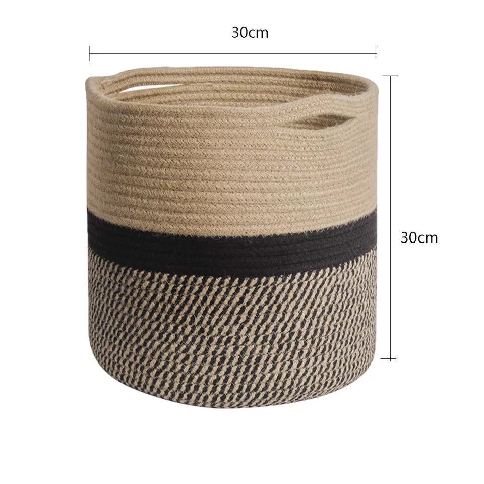 Cotton Rope Woven Flower Pot Storage Basket Flower