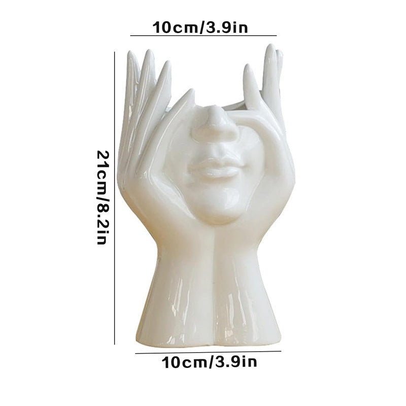 Human Body Ceramic Vase Human Shape Art Vase Nordic