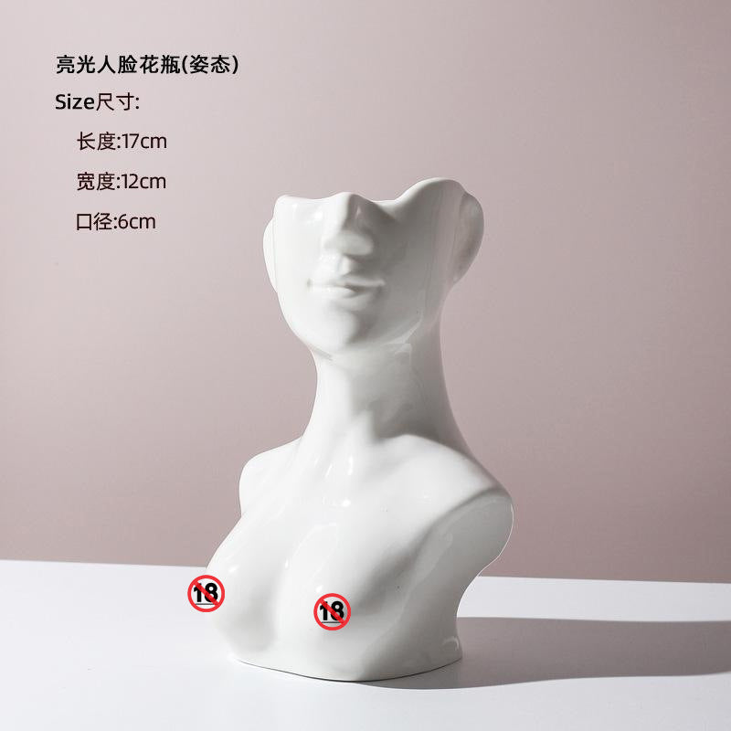 Human Body Ceramic Vase Human Shape Art Vase Nordic